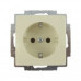 Розетка ABB basic55 cлонова кість 1-на з заземленням ( 2CKA002011A3857 )