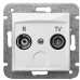 Кінцева R-TV розетка Elektro-Plast Carla 1752-10 (білий)