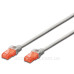 Сірий патч-корд cat.6 UTP (0.25м) AWG 26/7 Cu LSZH Digitus DK-1617-0025