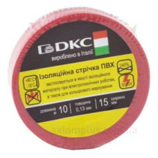 ПВХ ізолента 0,13x15мм червона 10 метрів DKC ПВХ ізолента 0,13x15мм червона 10 метрів DKC
