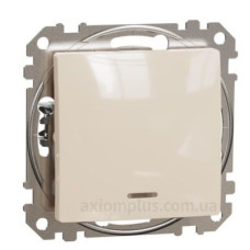 Вимикач Schneider Electric Sedna Design & Elements з підсвіткою бежевий SDD112101L