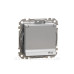 Розетка Schneider Electric Sedna Design & Elements з заземленням шторками та кришкою IP44 алюміній SDD213024
