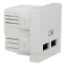 Подвійна USB розетка Schneider Electric NU341818 2.1А 2М (біла)