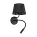 Бра, настінний світильник TK Lighting 10203 Maja E27+G9 1+1x15W+8W IP20 чорний
