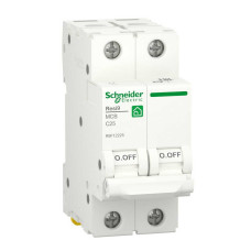 Автоматичний вимикач Schneider 6кА C 2p 25А Resi9 ( R9F12225 )