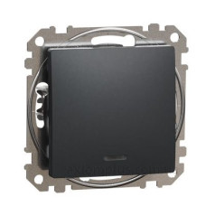 Вимикач Schneider Electric Sedna Design & Elements з підсвіткою чорний SDD114101L