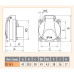 Вбудований силовий роз'єм ETI 004482124 EE-16S IP54 (16A 250V Schuko)