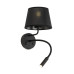 Бра, настінний світильник TK Lighting 10203 Maja E27+G9 1+1x15W+8W IP20 чорний