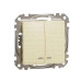 Двоклавішний вимикач Schneider Electric Sedna Design & Elements з підсвіткою береза SDD180105L