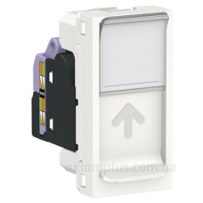 Одинарна комп'ютерна розетка Schneider Electric NU341618 RJ45 cat.6 STP із полем для напису 1М (біла) Одинарна комп'ютерна розетка Schneider Electric NU341618 RJ45 cat.6 STP із полем для напису 1М (біла)