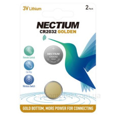 Літійова батарейка Nectium NEC CR2032-2B таблетка CR2032 2шт у блістері