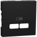 Накладка USB розетки Schneider Electric Merten System M MEG4367-0403 (чорна матова)