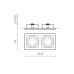 Точковий світильник Azzardo AZ2809 Sisto GU10 2x40W IP20 чорний
