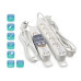 Подовжувач АСКО 6р 2м з заземленням USB + Type C білий ( ECO019001010 ) Подовжувач АСКО 6р 2м з заземленням USB + Type C білий ( ECO019001010 )