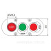 Тримодульний пост кнопки ETI 004771446 ESE3-V8 «START/STOP» з індикатором 240V AC