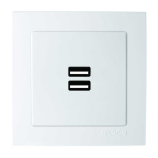 Розетка Nilson Touran біла 2-на USB ( 24111081 )