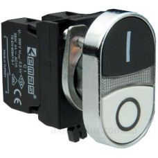 Подвійна кнопка EMAS CM102K20HB (1НО+1НЗ)