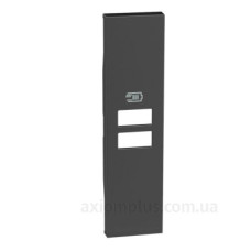 Лицьова панель подвійної USB розетки Bticino Living Now KG13C на 1 модуль (чорна)