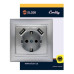 Розетка Elcor Emily 9215 (211596) із заземленням з 2 USB (сірий металік)
