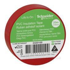 Ізоляційна стрічка Schneider Electric 2420100 19ммх20м червона