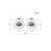 Точковий світильник Kloodi KD-BASE SQ92x175 GU10 WH 2x10W IP20 білий