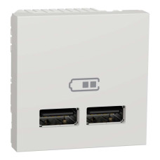Розетка Schneider Unica NEW біла USB 2-на 2.1А ( NU341818 )