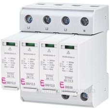 Обмежувач перенапруги ETI 002440550 ETITEC SM T12 300/12.5 (3+1 4p TT TN-S)