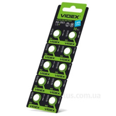 Годинникова батарея Videx AG6/LR921 (AG6/10B/1.5V) 10 шт