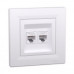 Розетка Schneider Asfora біла комп'ютерна RJ45 Cat.6 2-на з рамкою ( EPH4800121 )