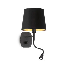 Бра, настінний світильник Ideal Lux 158242 Nordik E14+LED 1+1x40W+1.5W 3000K 100Lm IP20 чорний Бра, настінний світильник Ideal Lux 158242 Nordik E14+LED 1+1x40W+1.5W 3000K 100Lm IP20 чорний