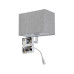 Бра, настінний світильник Nowodvorski 11793 Hotel Mood E27+LED 2x10W+2.2W 4000K IP20 сірий
