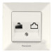 Комп'ютерна RJ45 розетка Panasonic Arkedia Slim CAT5e (кремова)