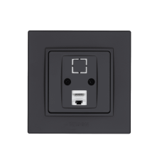 Розетка Nilson Alegra X антрацит матовий комп'ютерна CAT5e RJ45 ( 35441044 )