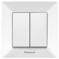 Двоклавішний вимикач Panasonic Arkedia Slim (білий)