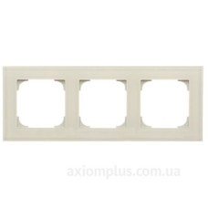 Тримісна рамка ABB Sky 2CLA857300A3001 8573 CB (біле скло)