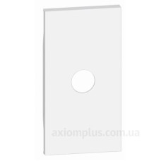 Лицьова панель TV розеток Bticino Living Now KW08M2 та кабельних виводів з 1 отвором (біла)