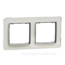 Двопостова рамка Schneider Electric Sedna Elements штучне біле скло SDD360802