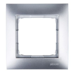 Одинарна рамка Kontakt Simon Simon 54 Premium DR1/43 (срібло) Одинарна рамка Kontakt Simon Simon 54 Premium DR1/43 (срібло)