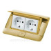 Лючок з висувним блоком Legrand 54016 4М (латунь)