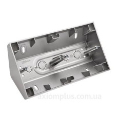 Подвійна кутова коробка Kontakt Simon Simon 54 Premium DPNR2/43 для накладного монтажу під рамки (срібло)