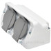 Накладна розетка двомісна з кришкою ETI PRE-2 IP44 (4481020)