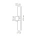 Бра для ванної, світильник Nordlux 2015311001 Helva Double LED 1x9W 3000K 900Lm IP44 білий