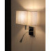 Бра, настінний світильник Nowodvorski 11793 Hotel Mood E27+LED 2x10W+2.2W 4000K IP20 сірий