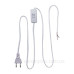 Вилка електрична зі шнуром Enext e.wire. switch/plug. white