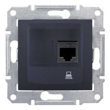 Розетка Schneider Sedna графіт 1-на RJ-45 5e без рамки ( SDN4300170 )