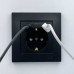 Розетка EL-BI VEGA чорний мат 1-на з заземленням + 2USB (Type C+A) 2A ( 510-014800-334 )
