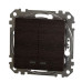 Двоклавішний вимикач Schneider Electric Sedna Design & Elements з підсвіткою венге SDD181105L