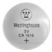 Літієва батарейка Westinghouse CR1616-BP5 Lithium таблетка CR1616 5шт у блістері Літієва батарейка Westinghouse CR1616-BP5 Lithium таблетка CR1616 5шт у блістері
