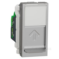 Одинарна комп'ютерна розетка Schneider Electric NU341030 RJ45 cat.5e UTP із полем для напису 1М (алюміній) Одинарна комп'ютерна розетка Schneider Electric NU341030 RJ45 cat.5e UTP із полем для напису 1М (алюміній)