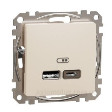 USB-розетка Schneider Electric Sedna Design & Elements A+C 2,4A бежева SDD112402 USB-розетка Schneider Electric Sedna Design & Elements A+C 2,4A бежева SDD112402